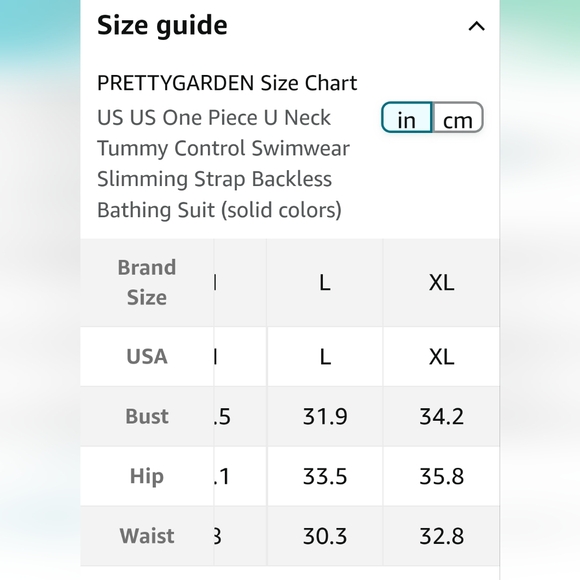 Pretty Garden. Light Pink. One Piece U Neckline Swimsuit. Size Medium. NWT. - Picture 8 of 9